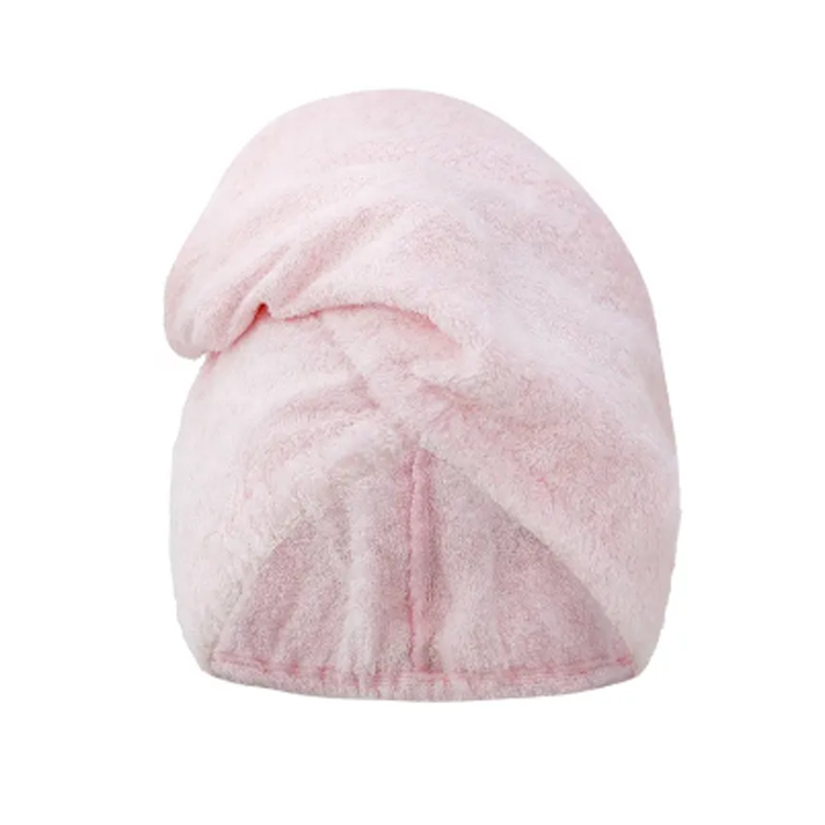 Absorbenta roza bambusova mikrovlaknasta brisača za lase turban