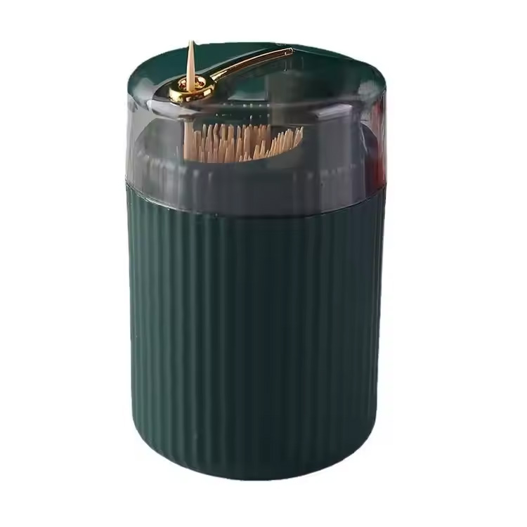 Razpršilnik Push-Type Škatla za shranjevanje Zobotrebec Držalo za posodo