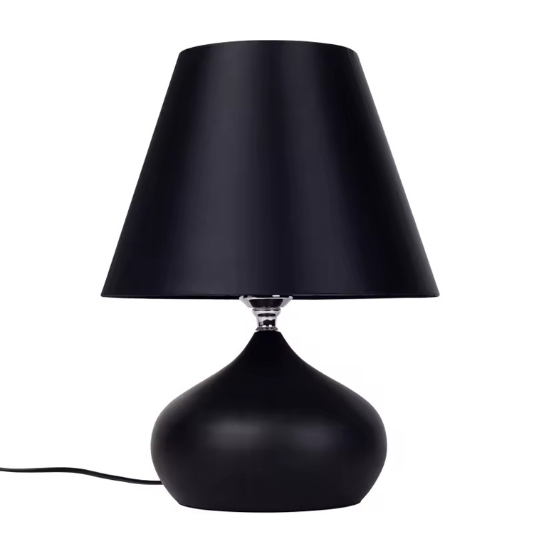 Mini črna namizna svetilka Factory Nordic Bedroom Bedside Lamp