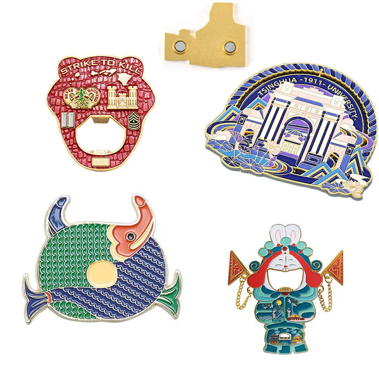 Bleščeči kovinski magneti za hladilnik Promocijski magneti za hladilnik