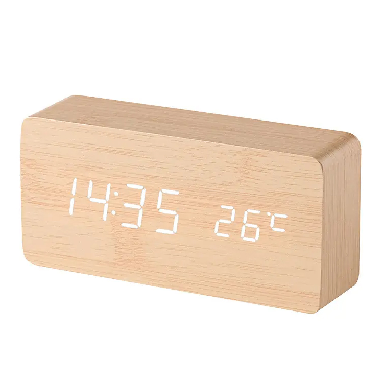 Nizka cena Prikaz USB lesa LED digitalna ura