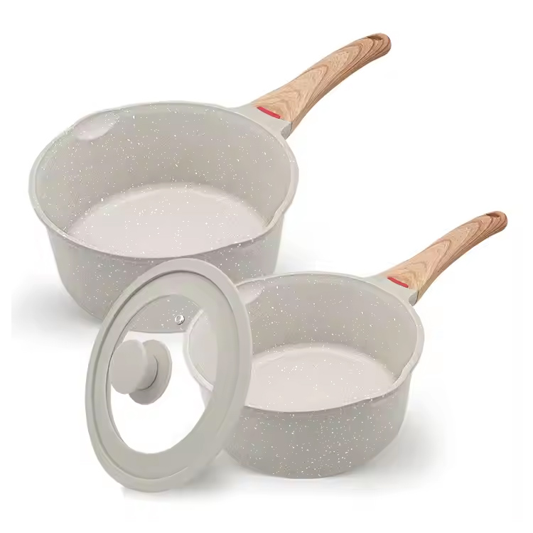Mini jupne lončke nonstickine ponve set 1,5qt in 1,8qt omaka
