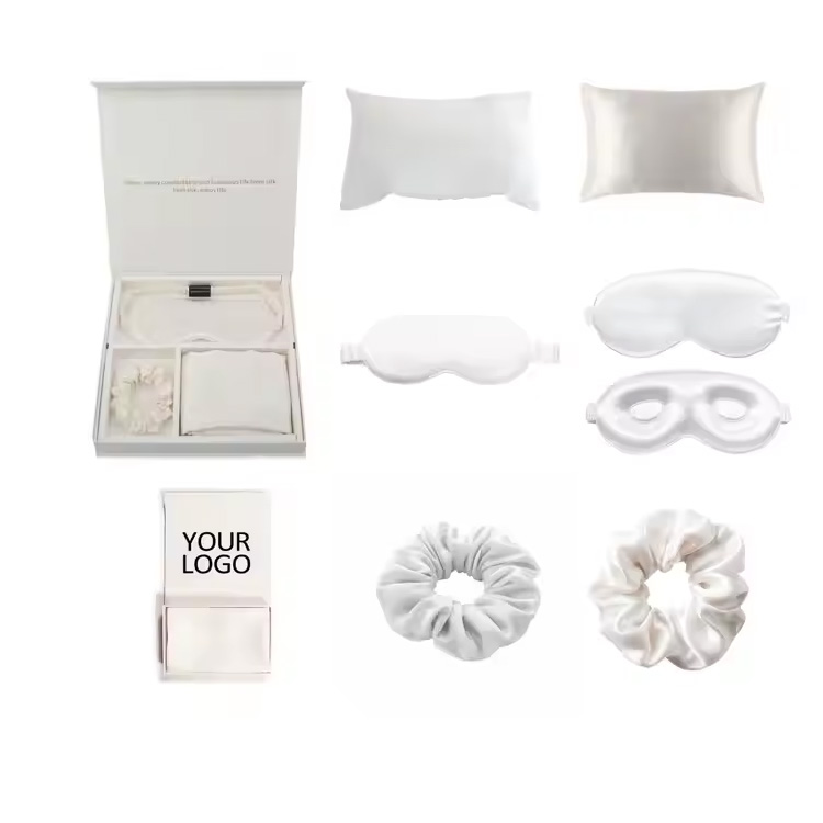 Logotip Silk Gift Set Vključuje blazino za lase